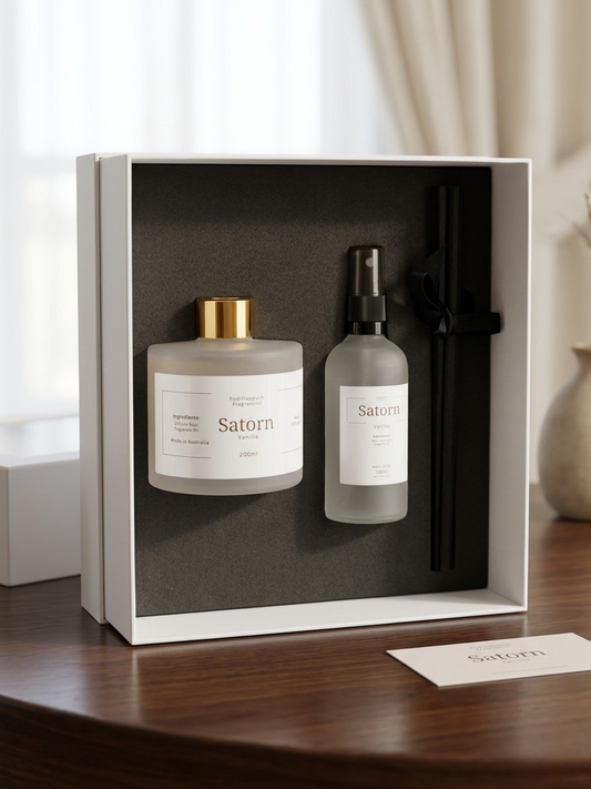 Satorn Diffuser & Room Spray Gift set - Vanilla (gift wrapped)